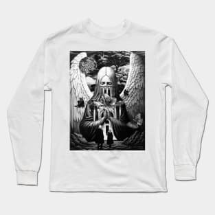 Archangel Metatron Cube Sacred Geometry Spiritual Angel Long Sleeve T-Shirt